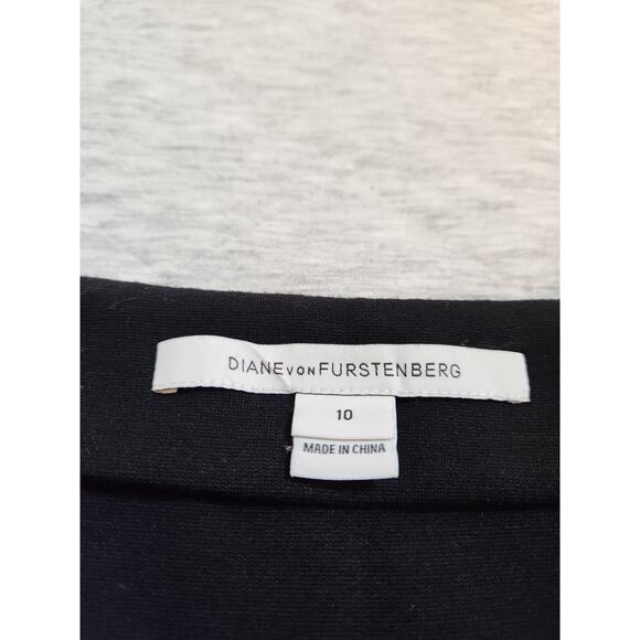 Diane von Furstenberg Striped Silk & Wool Blend Pencil Skirt Size 10 - Picture 3 of 6